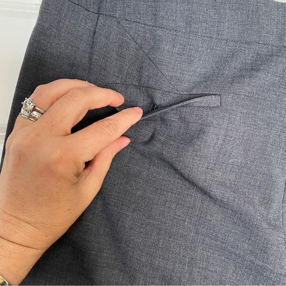 J. Crew City Fit Wool Blend Ankle Career Pants Grey Size 10 - Picture 6 of 8